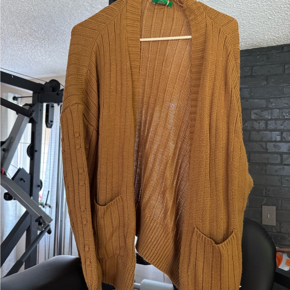 Cozy Mustard Cardigan Sweater
